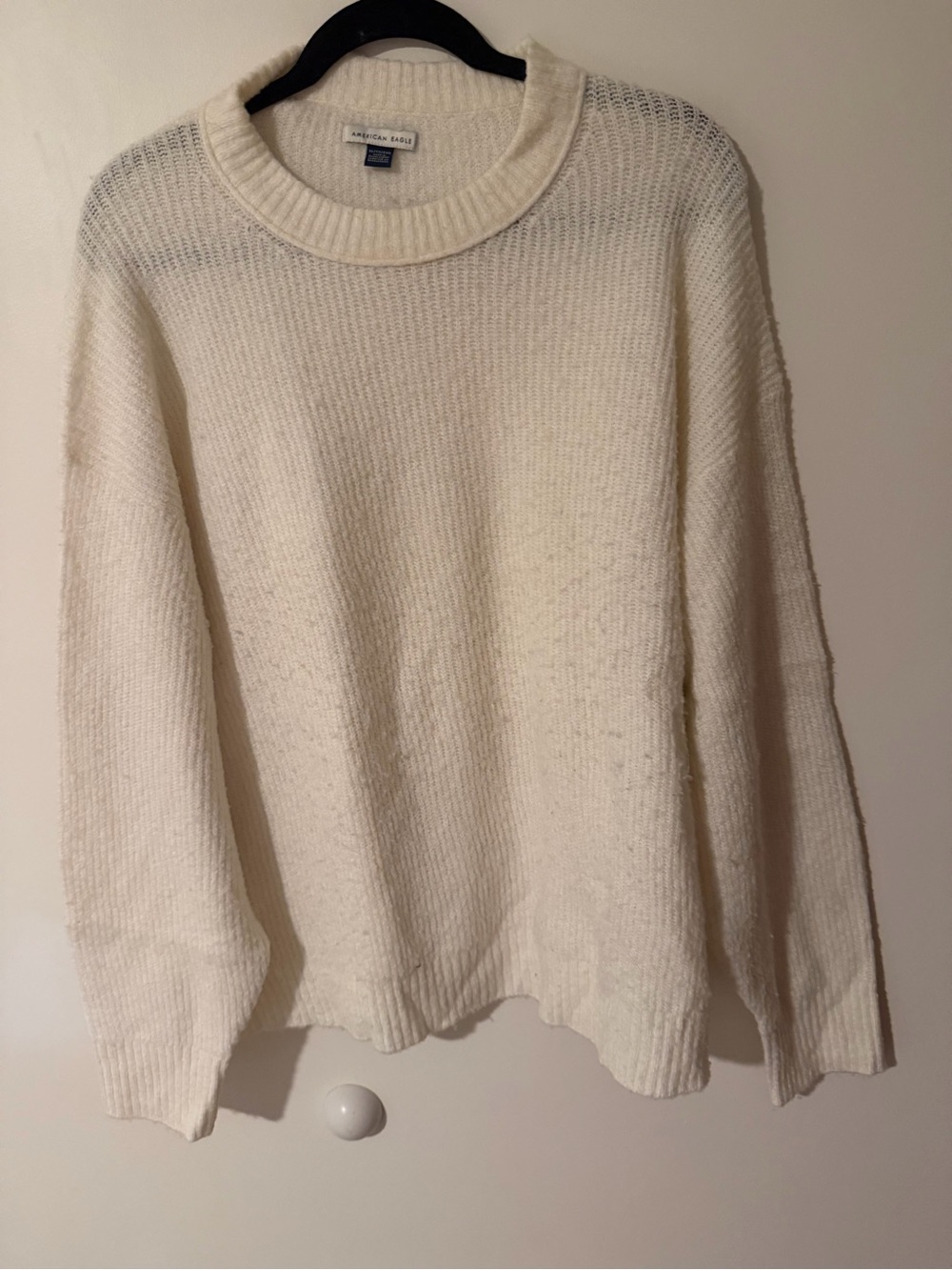 American Eagle Outfitters Off-White Crewneck Sweater - Women's